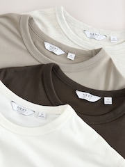 Black/ White/ Ston / Neutral Marl - Trident T-Shirts 4 Pack - صورة 6 من 11