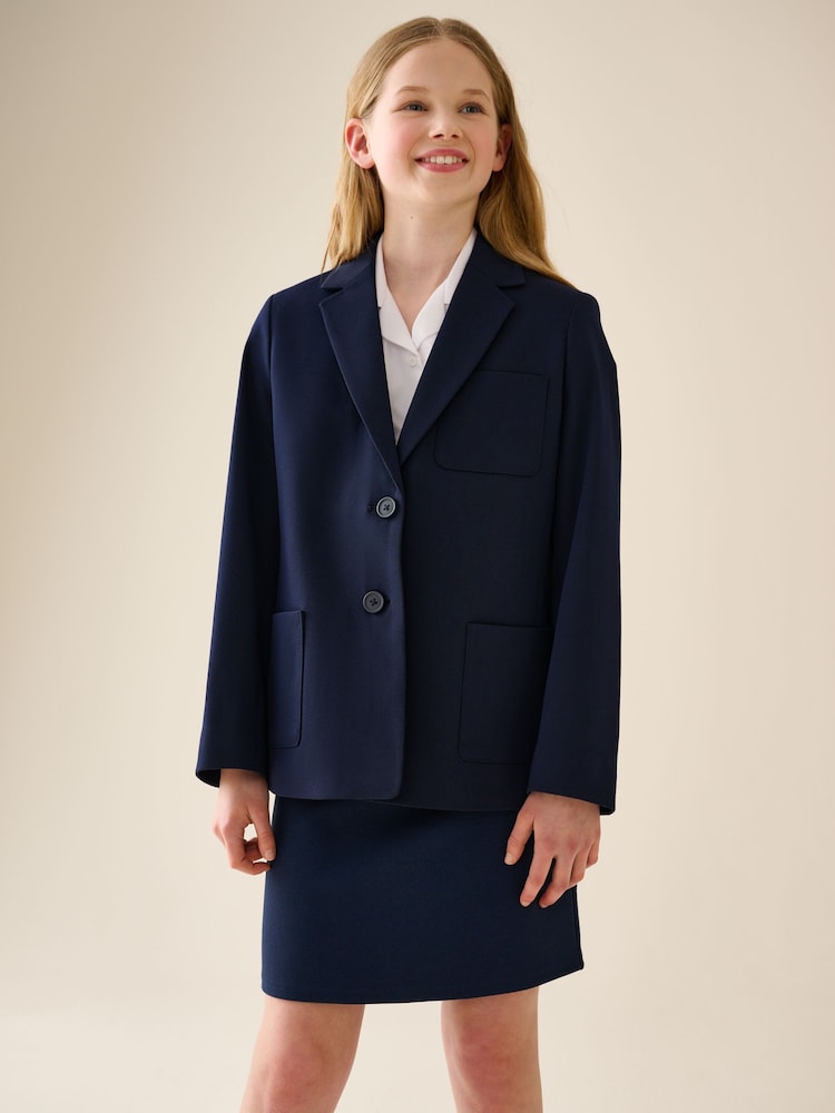 Темно-синий - Senior School Blazer (9-18yrs) - Изображение 2 4 Темно-синий - Senior School Blazer (9-18yrs) - Изображение 2 4