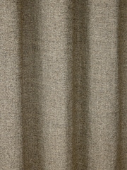 Dark Natural Textured Marl Lined Eyelet Curtains - Image 5 of 5