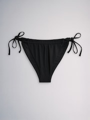 The Set High Leg 3 Pack Tie Bikini Bottoms Black/Brown/Rust - Image 11 of 15