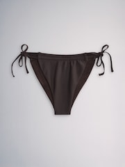 The Set High Leg 3 Pack Tie Bikini Bottoms Black/Brown/Rust - Image 12 of 15
