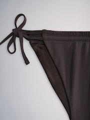 The Set High Leg 3 Pack Tie Bikini Bottoms Black/Brown/Rust - Image 14 of 15
