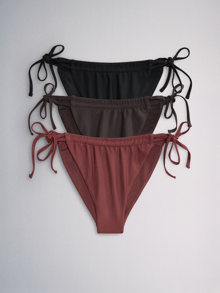 Schwarz/Braun - The Set 3 er-Pack Bikinihosen mit Bindung - Bild 2 von 10 Schwarz/Braun - The Set 3 er-Pack Bikinihosen mit Bindung - Bild 2 von 10