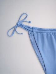 The Set High Leg 3 Pack Tie Bikini Bottoms White/Blue - Image 11 of 11