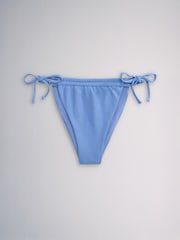 The Set High Leg 3 Pack Tie Bikini Bottoms White/Blue - Image 9 of 11