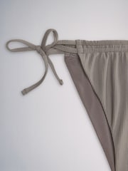 The Set High Leg 3 Pack Tie Bikini Bottoms Brown/Pink/Grey - Image 11 of 12