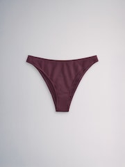 The Set High Leg 3 Pack Bikini Bottoms Plum/Grey - Image 7 of 11