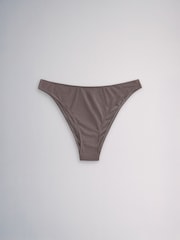 The Set High Leg 3 Pack Bikini Bottoms Plum/Grey - Image 8 of 11
