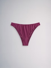 The Set High Leg 3 Pack Bikini Bottoms Plum/Grey - Image 9 of 11