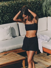 The Set Bandeau 3 Pack Strappy Bandeau Bikini Top Black/Brown - Image 3 of 6