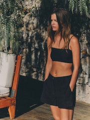 The Set Bandeau 3 Pack Strappy Bandeau Bikini Top Black/Brown - Image 4 of 6