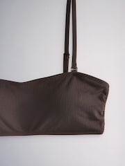 The Set Bandeau 3 Pack Strappy Bandeau Bikini Top Black/Brown - Image 6 of 6