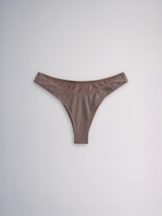 بني/وردي - حزمة من 3 قطع بيكيني سفلية من The Set - Image 3 of 12