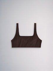 The Set 3 Pack Crop Bikini Tops Brown/Khaki - Image 9 of 13