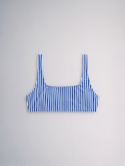 The Set 3 Pack Crop Bikini Tops White/Blue - Image 4 of 6