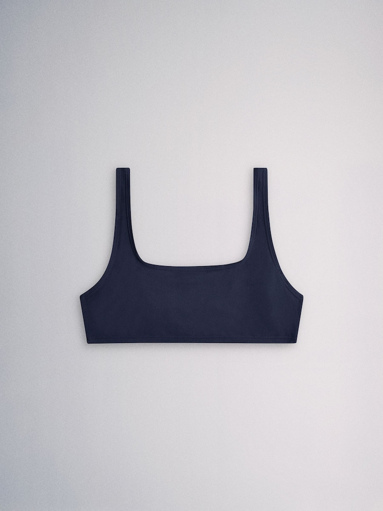 The Set 3 Pack Crop Bikini Tops White/Blue - Image 6 of 6