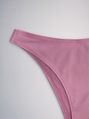 The Set High Leg 3 Pack Bikini Bottoms Pink/Grey - Image 10 of 11