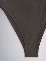 Castanho/Verde Caqui/Vermelho Ferrugem - The Set 3 de Fatos de Banho de Um Ombro Só - Imagem 19 de 19