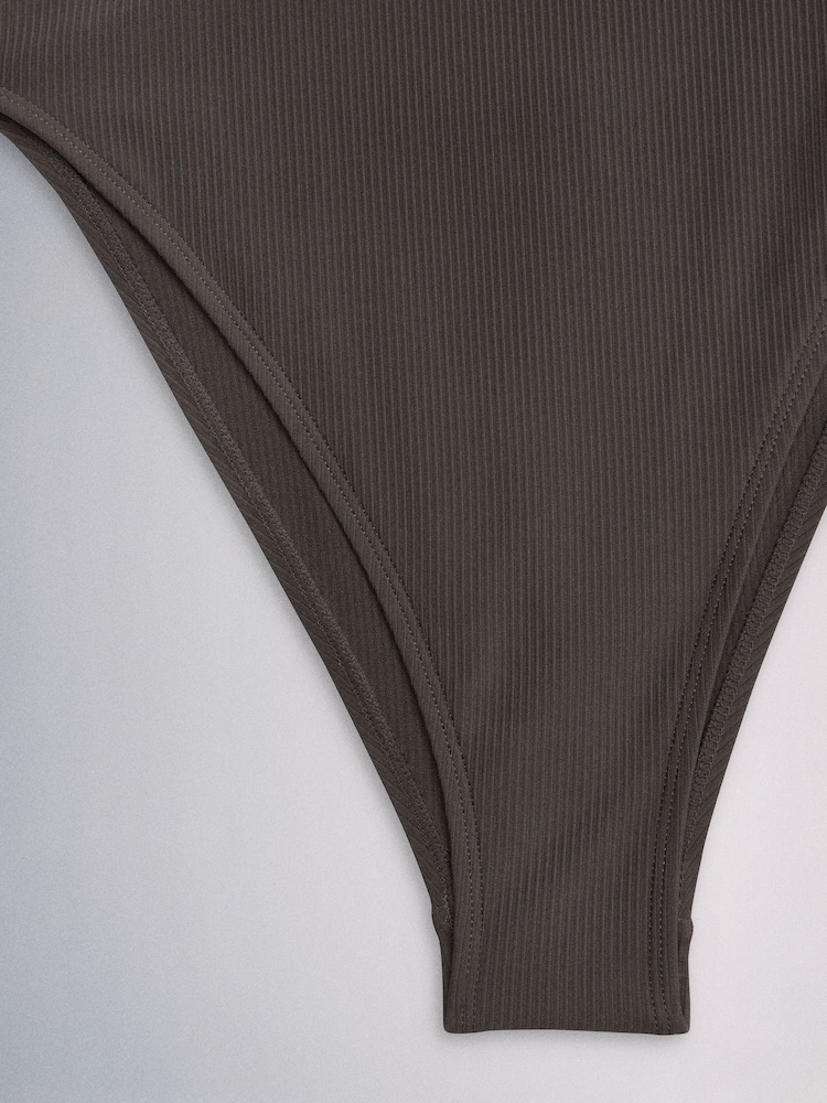 Castanho/Verde Caqui/Vermelho Ferrugem - The Set 3 de Fatos de Banho de Um Ombro Só - Imagem 19 de 19