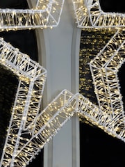 Charles Bentley White 50cm Light Up Christmas Star - Image 2 of 6