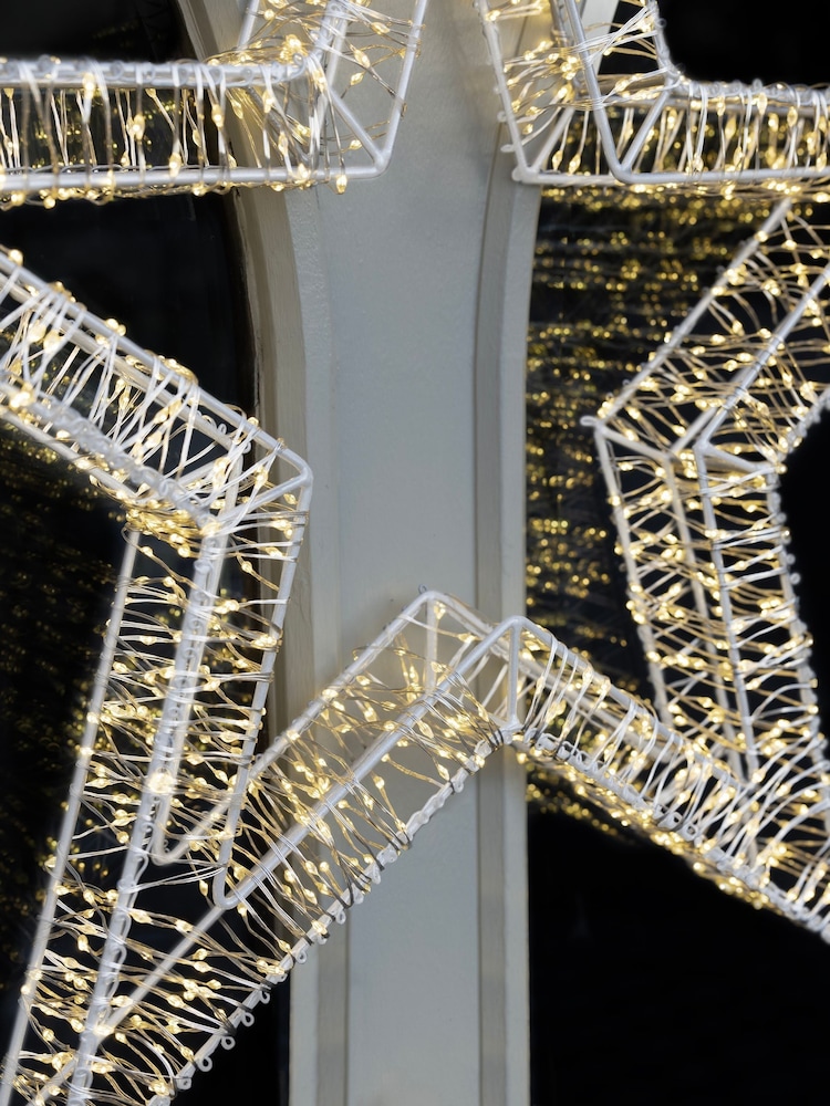 Charles Bentley White 50cm Light Up Christmas Star - Image 2 of 6