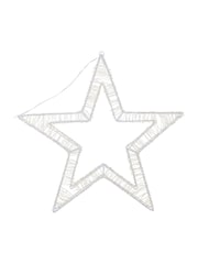 Charles Bentley White 50cm Light Up Christmas Star - Image 3 of 6