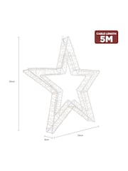 Charles Bentley White 50cm Light Up Christmas Star - Image 5 of 6