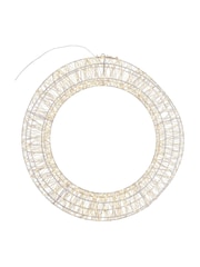 Charles Bentley White 50cm Light Up Christmas Wreath - Image 3 of 6