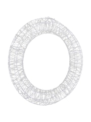 Charles Bentley White 50cm Light Up Christmas Wreath - Image 4 of 6