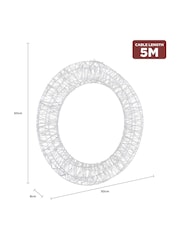 Charles Bentley White 50cm Light Up Christmas Wreath - Image 5 of 6