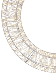 Charles Bentley White 50cm Light Up Christmas Wreath - Image 6 of 6