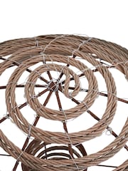 Charles Bentley Set of 3 Brown Rattan Light Up Mushrooms - Image 6 of 6