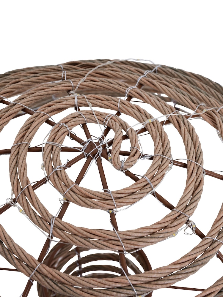 Charles Bentley Set of 3 Brown Rattan Light Up Mushrooms - Image 6 of 6 Charles Bentley Set of 3 Brown Rattan Light Up Mushrooms - Image 6 of 6