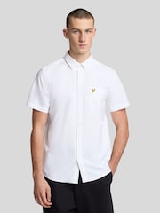 Lyle & Scott White Short Sleeve Oxford Shirt - Image 1 of 4