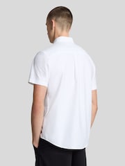 Lyle & Scott White Short Sleeve Oxford Shirt - Image 2 of 4