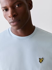Lyle & Scott Light Blue Crew Neck Cotton T-Shirt - Image 4 of 5