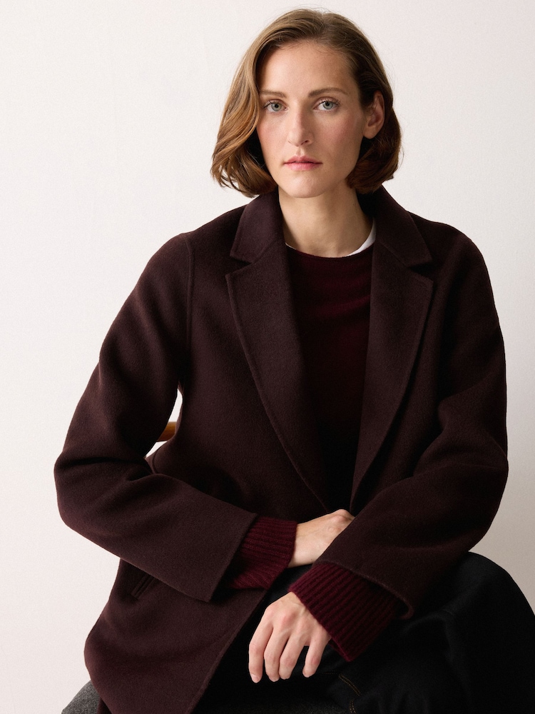 Jigsaw Brown Double Faced Tailored Coat - Image 2 of 6 Jigsaw Brown Double Faced Tailored Coat - Image 2 of 6