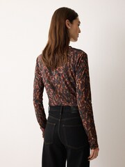 Jigsaw Brown Wild Feather Long Sleeve T-Shirt - Image 2 of 5