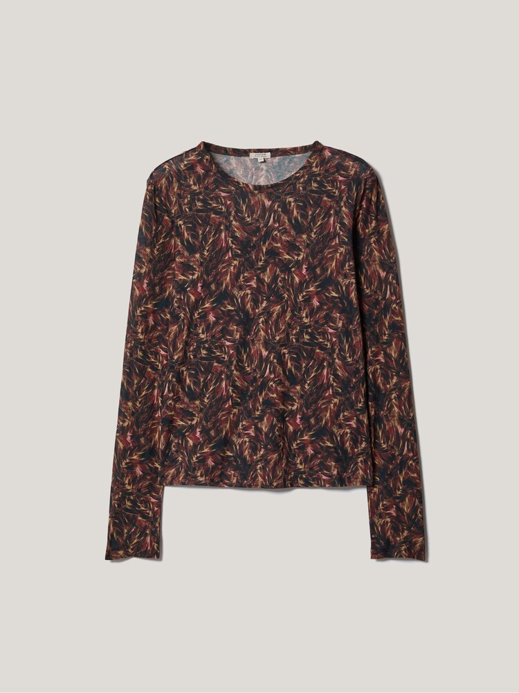 Jigsaw Brown Wild Feather Long Sleeve T-Shirt - Image 5 of 5 Jigsaw Brown Wild Feather Long Sleeve T-Shirt - Image 5 of 5