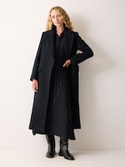 Jigsaw Blue Pinstripe Merino Knit Dress - Image 2 of 7