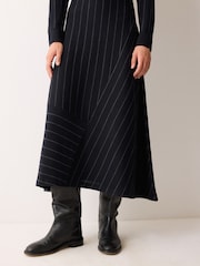 Jigsaw Blue Pinstripe Merino Knit Dress - Image 6 of 7