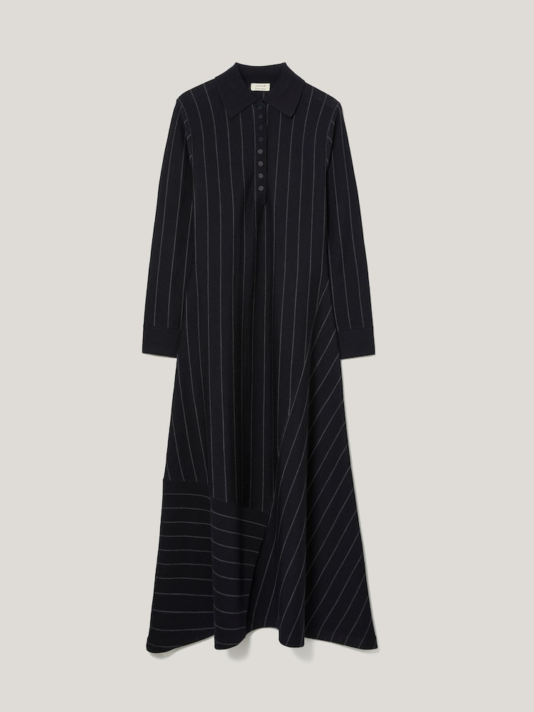 Jigsaw Blue Pinstripe Merino Knit Dress - Image 7 of 7