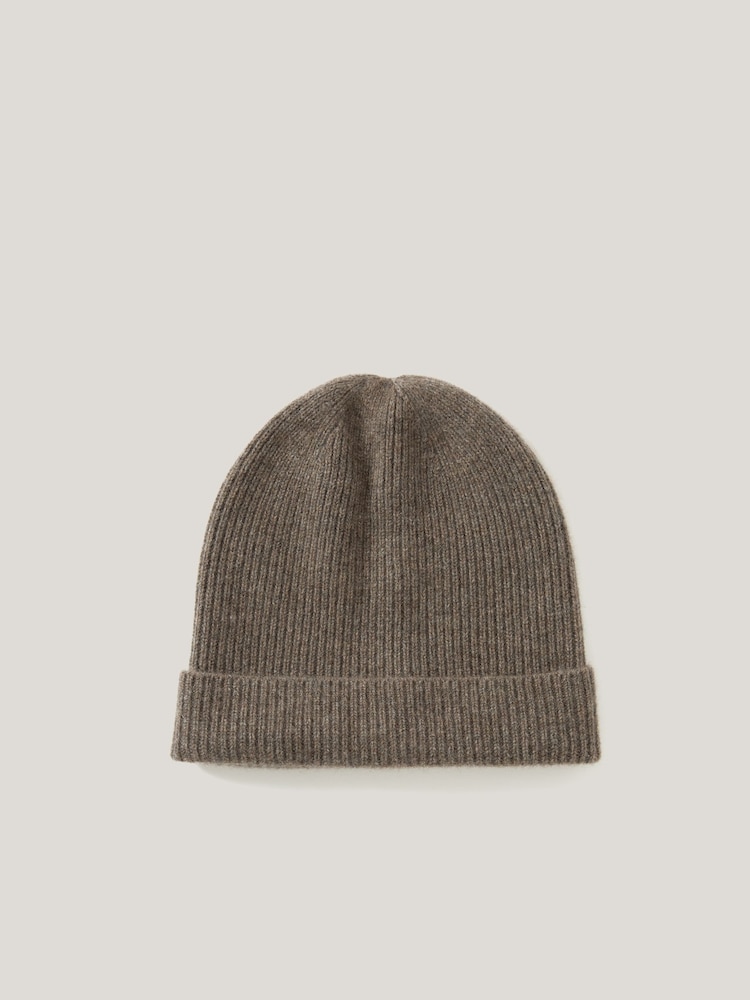 Jigsaw Grey Cashmere Rib Beanie - Image 1 of 3