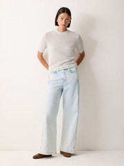 Jigsaw Grey Cloud Cashmere T-Shirt - Image 3 of 5