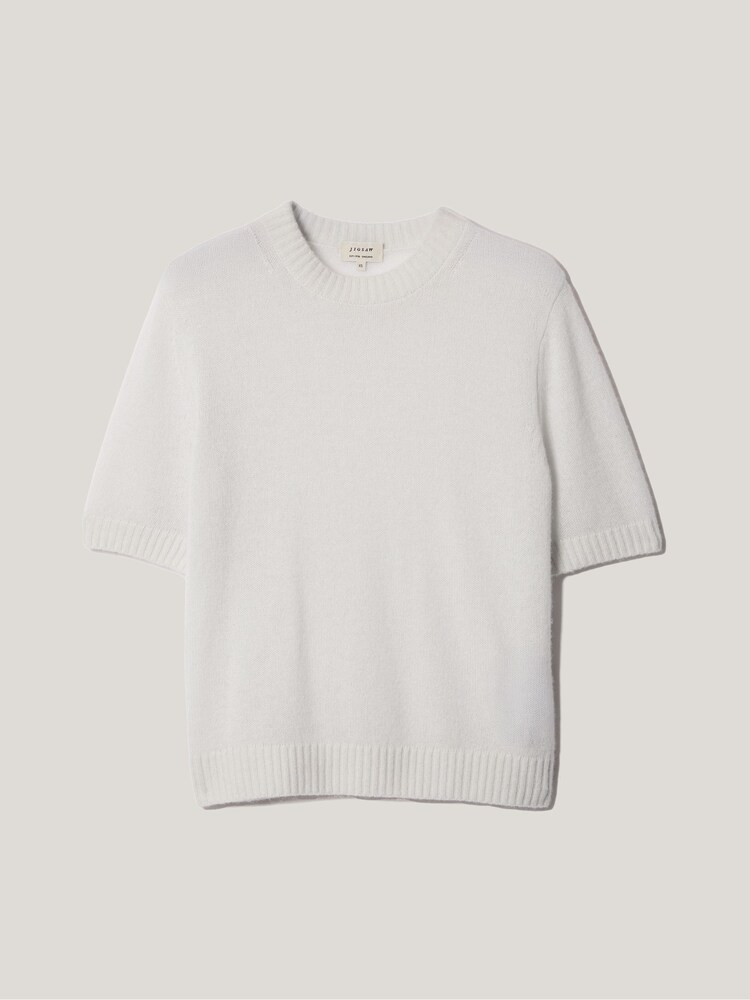 Jigsaw Grey Cloud Cashmere T-Shirt - Image 5 of 5 Jigsaw Grey Cloud Cashmere T-Shirt - Image 5 of 5