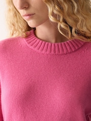 Jigsaw Pink Wool Cashmere Blend Jumper - Image 4 of 6