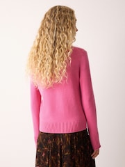 Jigsaw Pink Wool Cashmere Blend Jumper - Image 5 of 6