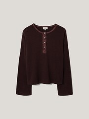 Jigsaw Wool Blend Satin Trim Top - Slika 5 iz 5