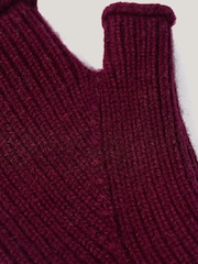 Jigsaw Red Wool Cashmere Blend Mittens - Image 2 of 3