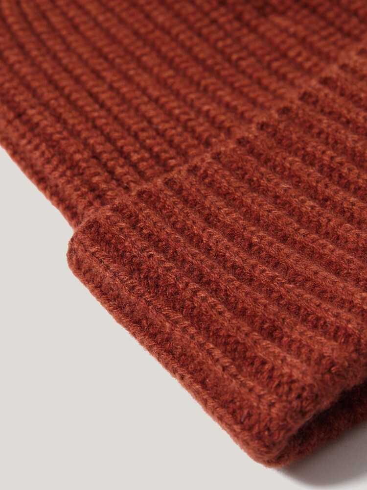 Jigsaw Brown Wool Cashmere Blend Rib Beanie - Image 2 of 3 Jigsaw Brown Wool Cashmere Blend Rib Beanie - Image 2 of 3
